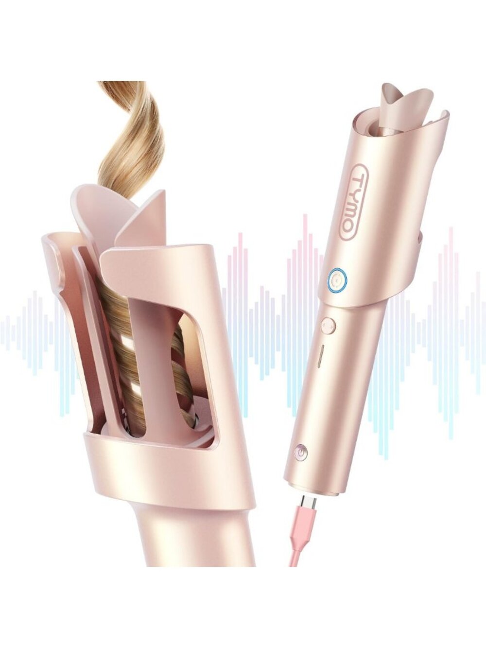 Portable Cordless Automatic Rotating Curling Iron | Travel-Friendly Hair Curler